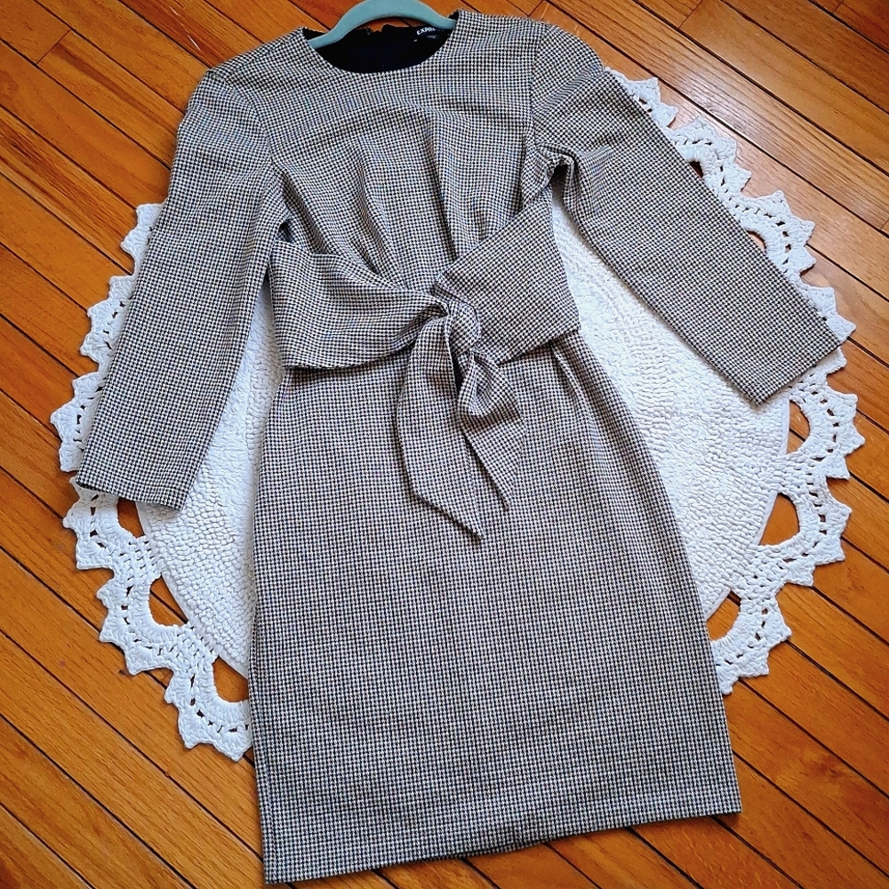 EXPRESS Houndstooth Dress, Size XS/TP